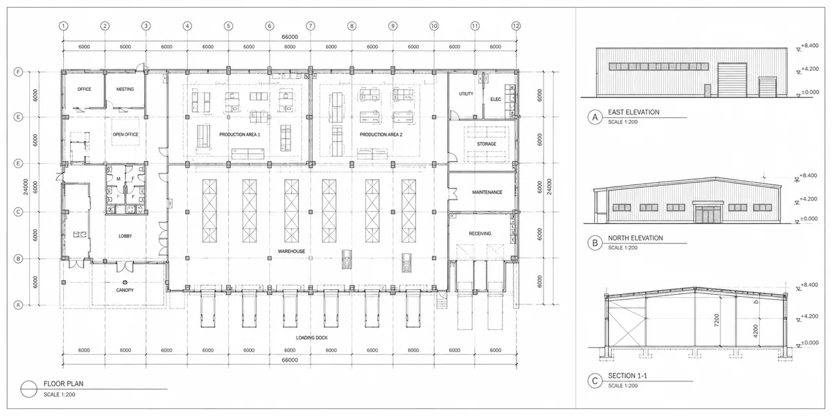 Illustrative architectural concept drawings