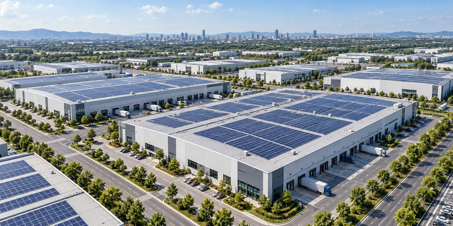 Illustrative Zhengzhou Logistics Park reference scene, not a site record photograph