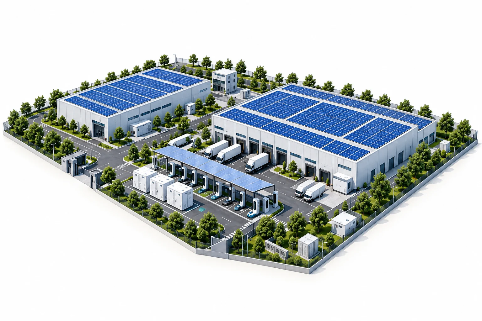 An energy plan for the whole industrial site., illustrative scene