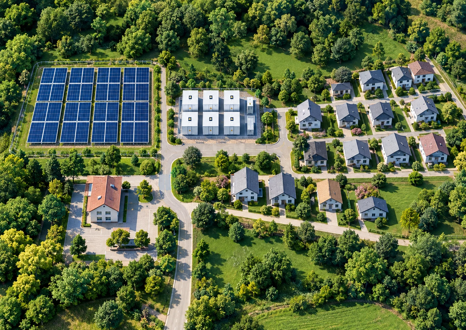 Concept rural microgrid property layout